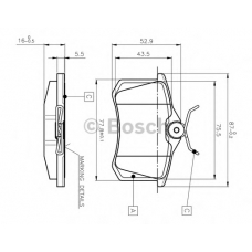 0 986 TB2 138 BOSCH Комплект тормозных колодок, дисковый тормоз