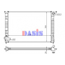 050035N AKS DASIS Радиатор, охлаждение двигателя