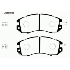 J3607005 NIPPARTS Комплект тормозных колодок, дисковый тормоз