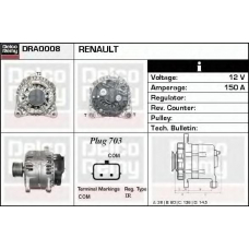 DRA0008 DELCO REMY Генератор