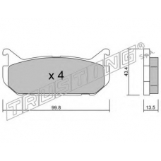 312.0 TRUSTING Комплект тормозных колодок, дисковый тормоз
