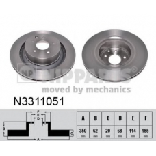N3311051 NIPPARTS Тормозной диск