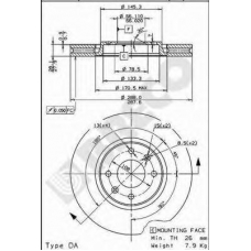 BS 8358 BRECO Тормозной диск