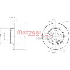 6526.00 METZGER Тормозной диск