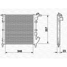 350213620000 MAGNETI MARELLI Радиатор, охлаждение двигателя