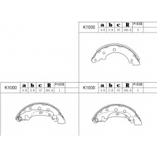 K1000 ASIMCO Комплект тормозных колодок