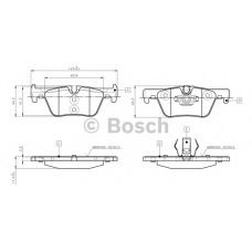 0 986 TB3 144 BOSCH Комплект тормозных колодок, дисковый тормоз