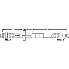 FBH6120 FIRST LINE Тормозной шланг