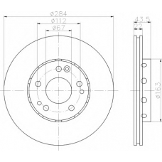 8DD 355 103-061 HELLA Тормозной диск