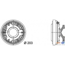 8MV 376 731-421 HELLA Сцепление, вентилятор радиатора