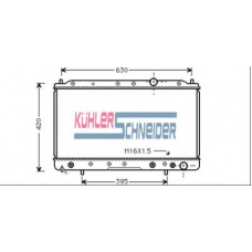 0509501 KUHLER SCHNEIDER Радиатор, охлаждение двигател