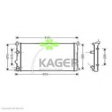 31-0984 KAGER Радиатор, охлаждение двигателя