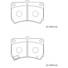 KD3798 ASIMCO Комплект тормозных колодок, дисковый тормоз