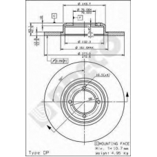 BS 7072 BRECO Тормозной диск