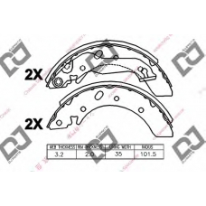 BS1211 DJ PARTS Комплект тормозных колодок