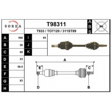 T98311 EAI Приводной вал