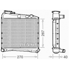 DRM03020 DENSO Радиатор, охлаждение двигателя