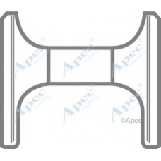 KIT423 APEC Комплектующие, тормозные колодки