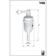 ELG5216 MECAFILTER Топливный фильтр