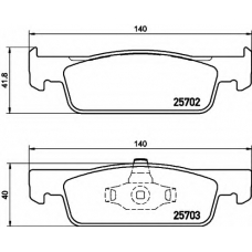 8DB 355 020-801 HELLA Комплект тормозных колодок, дисковый тормоз