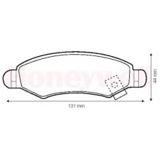 571981B BENDIX Комплект тормозных колодок, дисковый тормоз