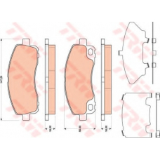 GDB3487 TRW Комплект тормозных колодок, дисковый тормоз