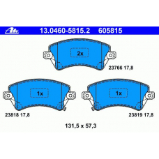 13.0460-5815.2 ATE Комплект тормозных колодок, дисковый тормоз