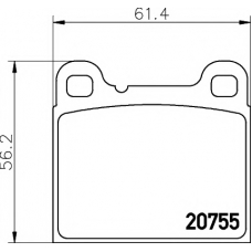 8DB 355 008-801 HELLA PAGID Комплект тормозных колодок, дисковый тормоз