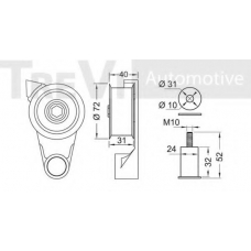 SK008808/6 SK Натяжной ролик, ремень грм