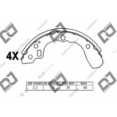 BS1157 DJ PARTS Комплект тормозных колодок