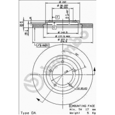 09.9141.10 BREMBO Тормозной диск