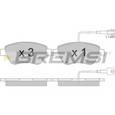 BP2942 BREMSI Комплект тормозных колодок, дисковый тормоз