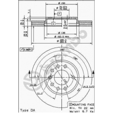 09.9165.11 BREMBO Тормозной диск