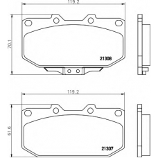 8DB 355 016-791 HELLA Комплект тормозных колодок, дисковый тормоз