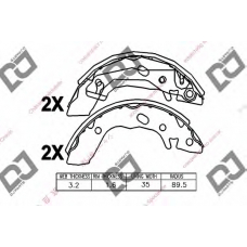 BS1216 DJ PARTS Комплект тормозных колодок