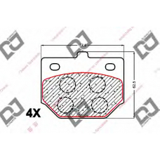 BP1544 DJ PARTS Комплект тормозных колодок, дисковый тормоз