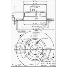 08.5442.10 BREMBO Тормозной диск