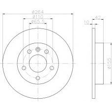 8DD 355 106-101 HELLA PAGID Тормозной диск