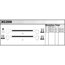 XC206 QUINTON HAZELL Комплект проводов зажигания