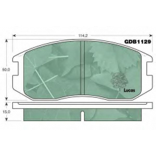 GDB1129 TRW Комплект тормозных колодок, дисковый тормоз