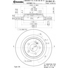 09.B842.31 BREMBO Тормозной диск