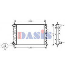 300000N AKS DASIS Радиатор, охлаждение двигателя