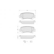 PF1375 PROCODIS FRANCE Комплект тормозных колодок, дисковый тормоз