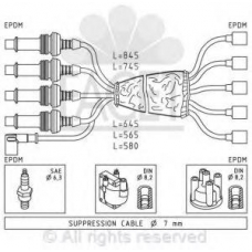 4.8846 FACET Комплект проводов зажигания