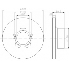 MDC166 MINTEX Тормозной диск