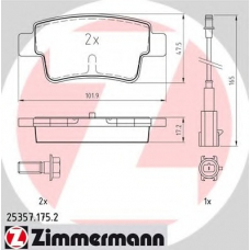 25357.175.2 ZIMMERMANN Комплект тормозных колодок, дисковый тормоз