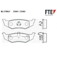 BL1789U1 FTE Комплект тормозных колодок, дисковый тормоз