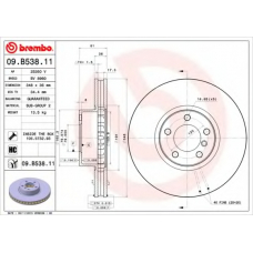 09.B538.11 BREMBO Тормозной диск