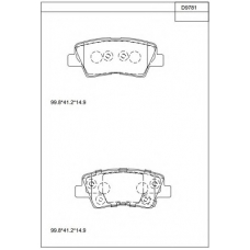 KD9781 ASIMCO Комплект тормозных колодок, дисковый тормоз