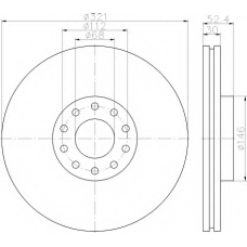 8DD 355 113-501 HELLA Тормозной диск